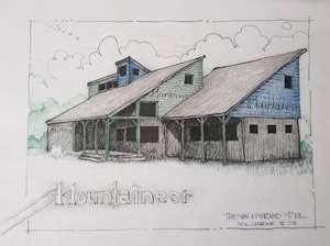 Volunteers teaching snow stability skils at a ski resort