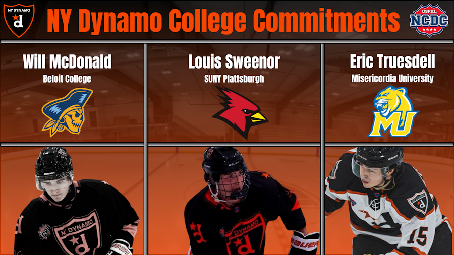 Three NY Dynamo NCDC players committed to college hockey programs