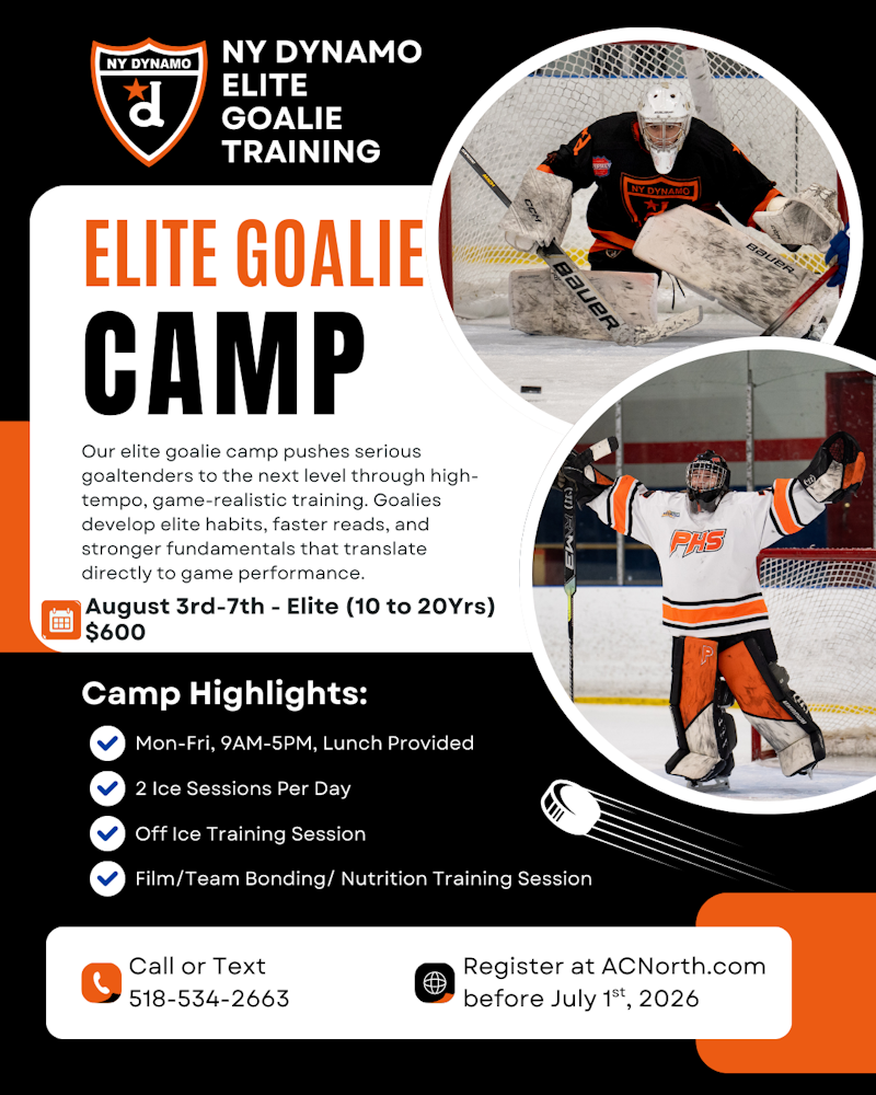 NY Dynamo Elite Goalie Camp details — August 3–7, ages 10–20, $600