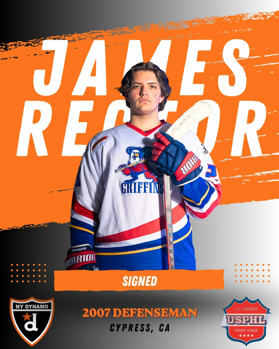 Signed: James Rector 2007 Defenseman from Cypress, CA