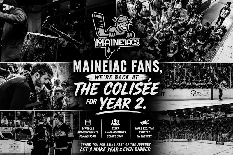 MAINEiacs players and fans at the Colisée