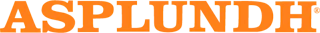 Asplundh logo in bold orange lettering.