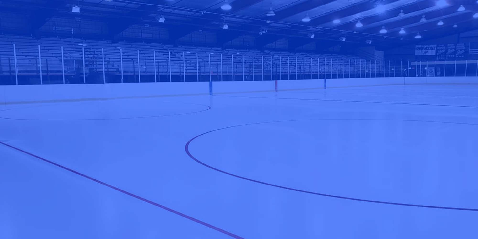 An indoor ice skating rink